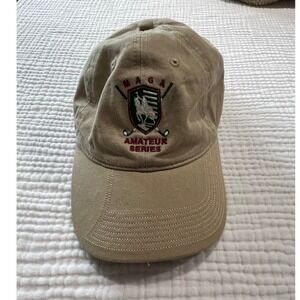 Cap America Golf Hat‎ MAGA Amateur Series Beige Adjustable Adult